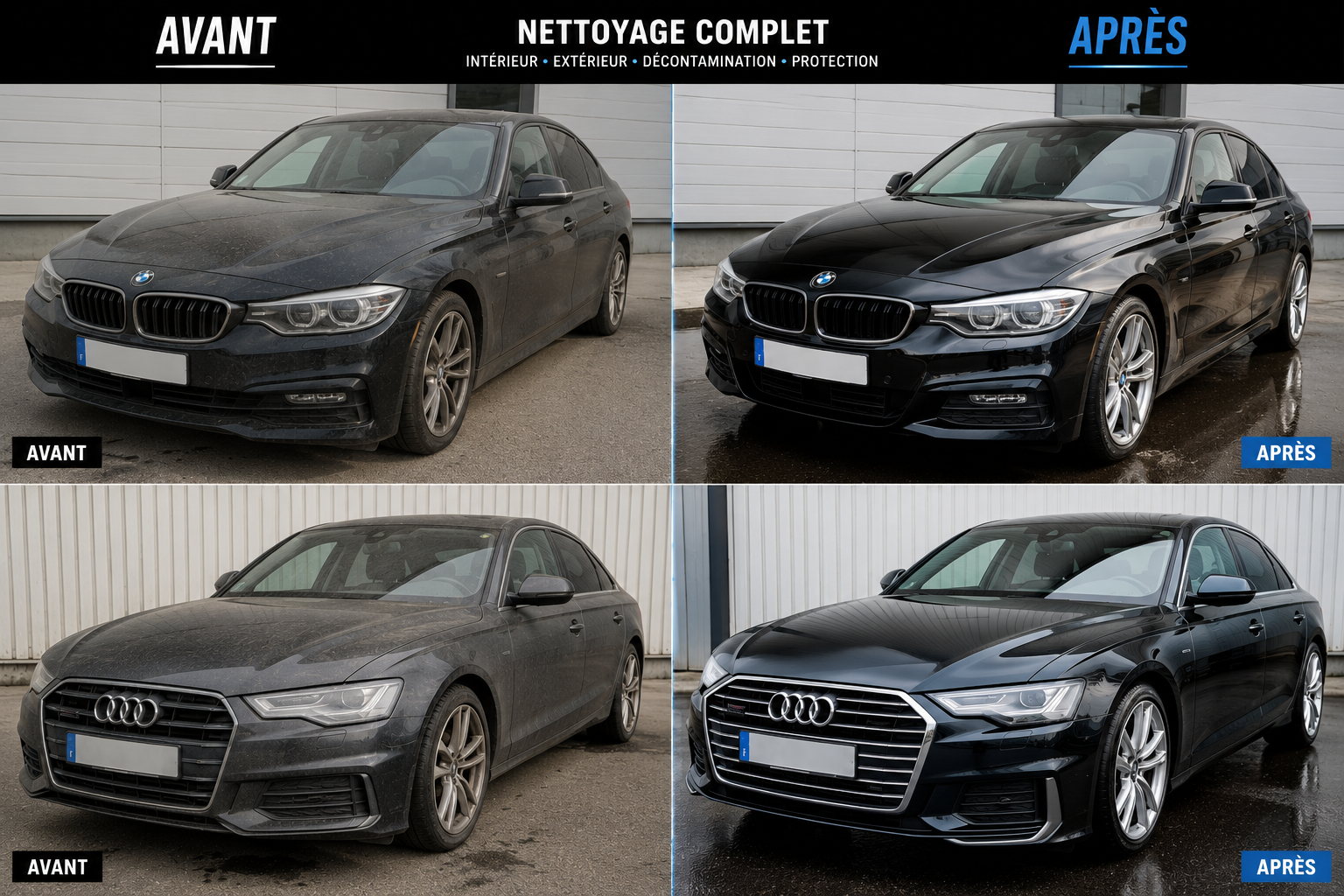 Avant nettoyage automobile